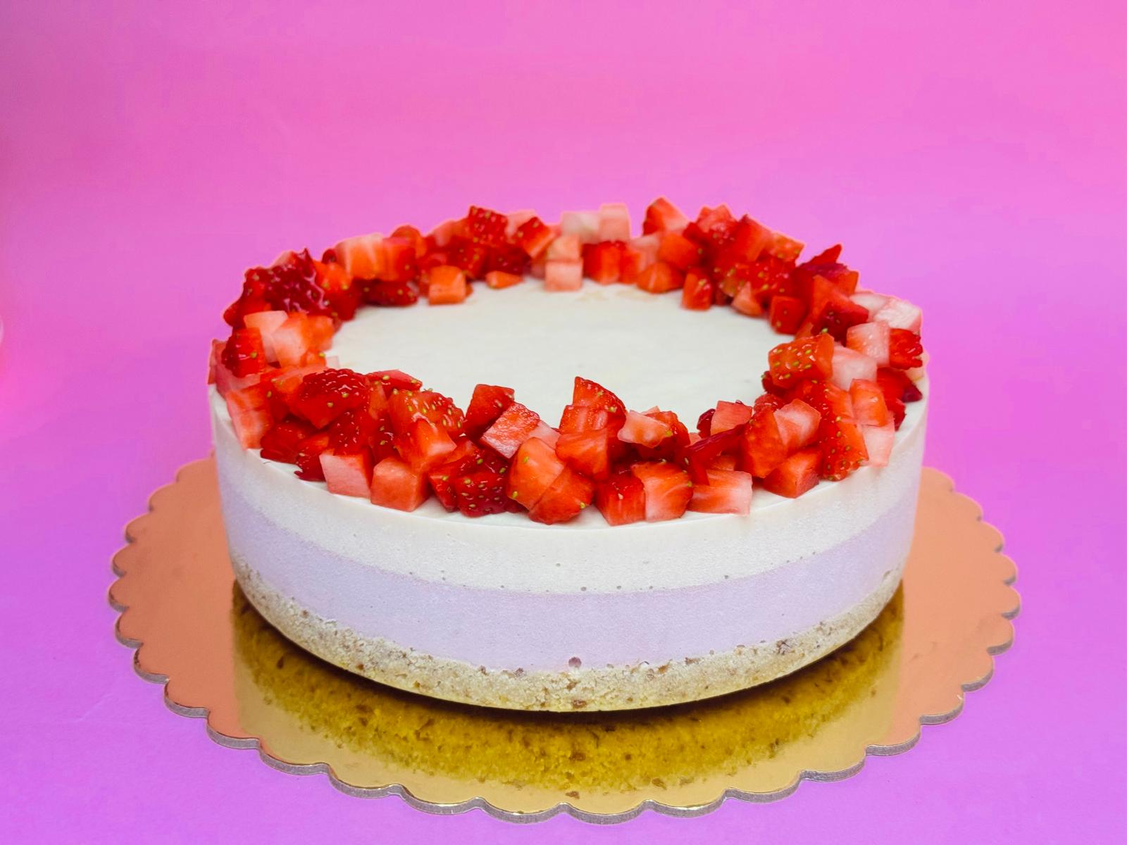 Raw Vegan Strawberry Cheesecake